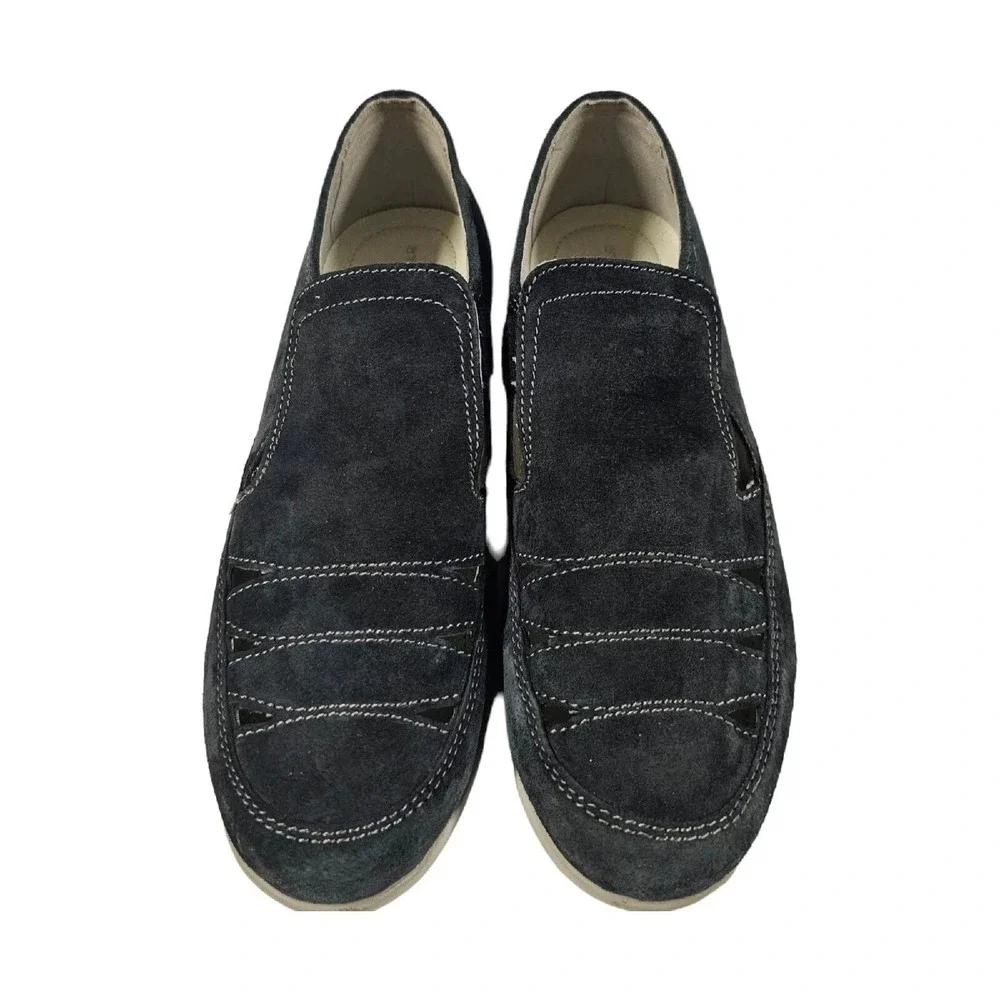 Stonefly Slip On Blue Leather Suede Size 36 Vera Pelle Size 5‎